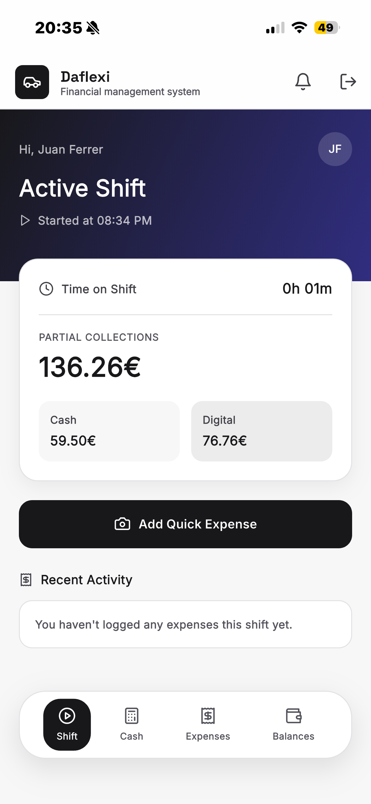 App Móvil Daflexi para Conductores de Taxi y VTC